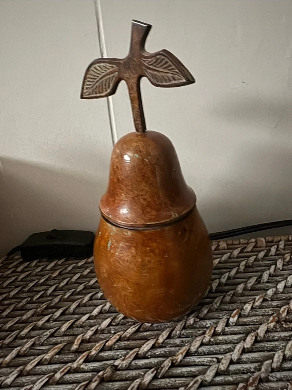 Metal Brown Pear-Shaped Decorative Candle Holder